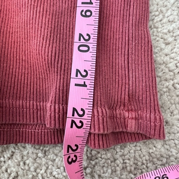 Gap Women’s Pink Ribbed Long Sleeve Top Size Medium - Picture 6 of 7